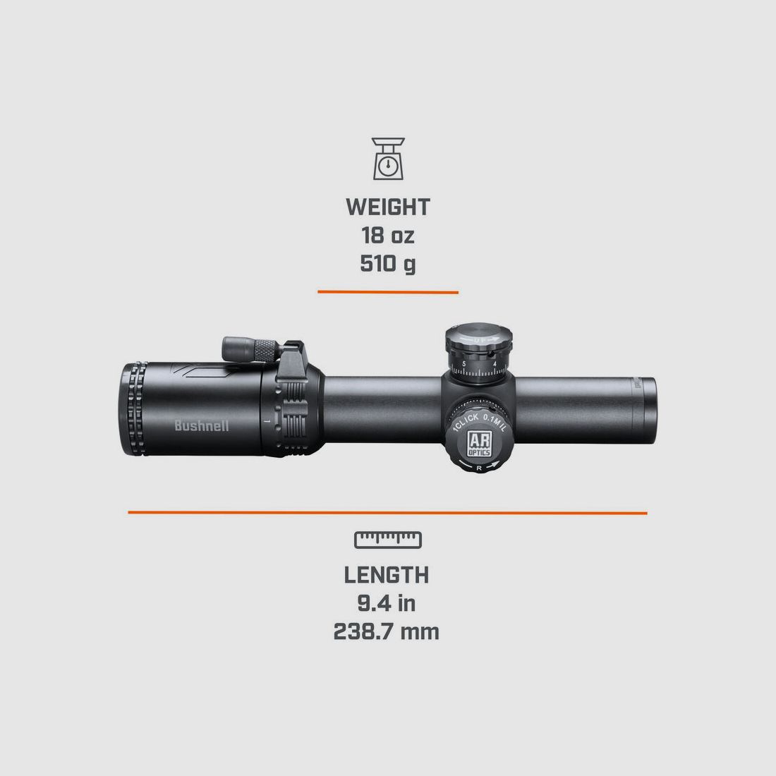 Bushnell Zielfernrohr AR 1-4x24 BTR-1 FFP #AR71424I