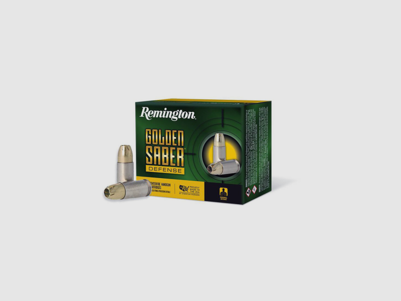 Remington Pistoolmunitie 9 x 19 9,50g Messing Gejackte Holle Punt Golden Saber Defense