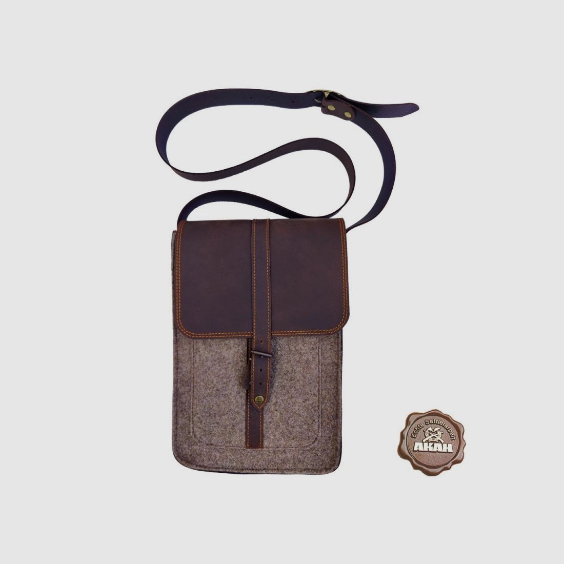 Sac Messenger AKAH en Feutre de Laine