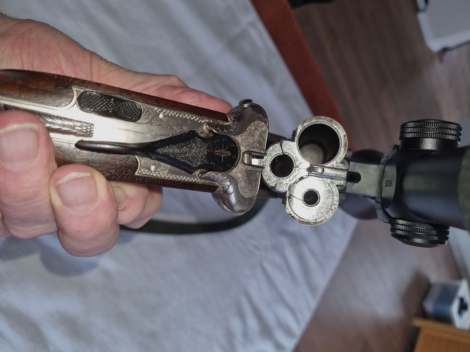 Krieghoff Drilling 7x65, Einstecklauf 22er Magnum, Kahles Zielfernrohr