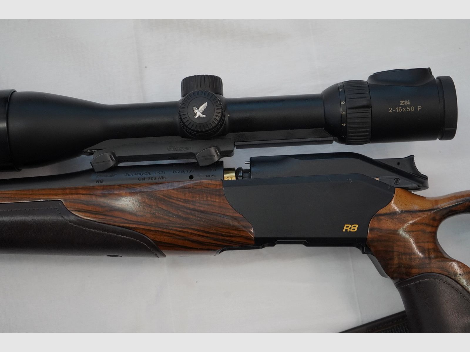 R8 success Leder, Holz, Leder, Zielfernrohr Svarovski, Atzl Abzug 