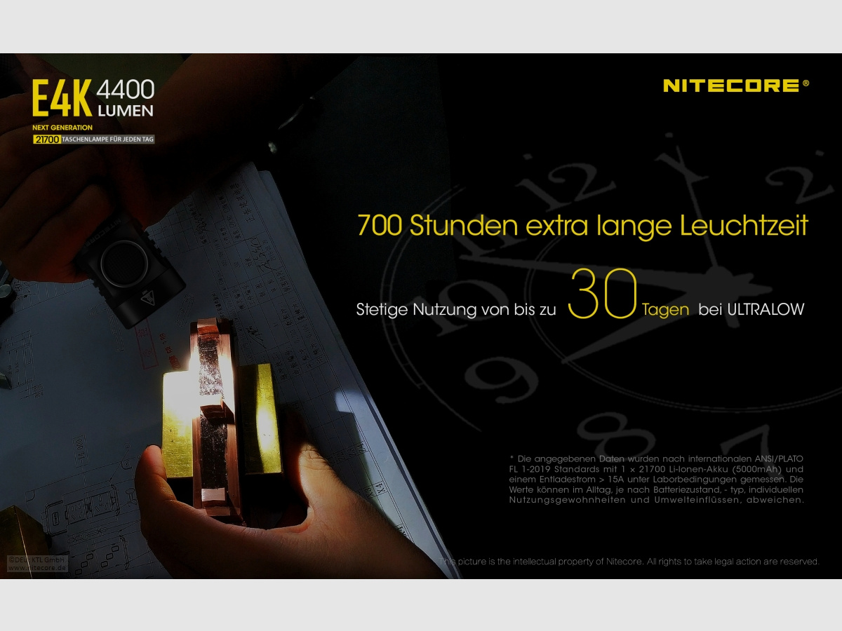 Nitecore E4K flashlight E4K 4400 lumens