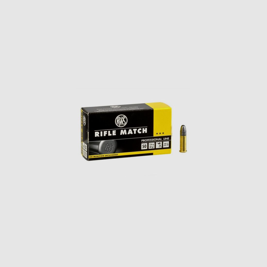CAJA DE 50 PATRONAS RWS RIFLE MATCH CAL.22LR 40GR