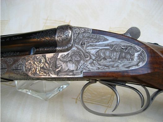 ¡Ziegenhahn & Sohn Doble rifle Big Five con cañón intercambiable incluido munición!