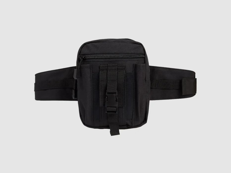 Brandit Taillengürtel "Allround" mit Tasche + Flaschenhalter - Schwarz