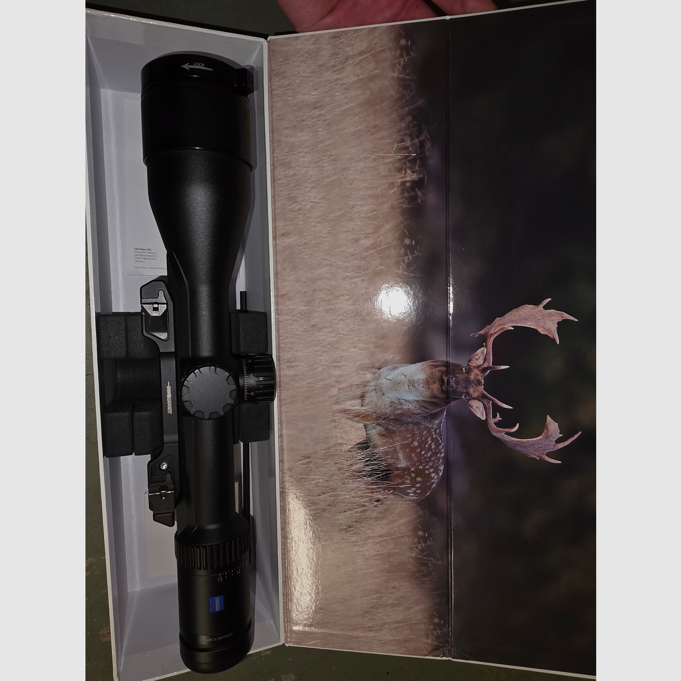 Zeiss Conquest V6 2.5-15×56 with ASV and rail including Innomount mount and Rusan adapter