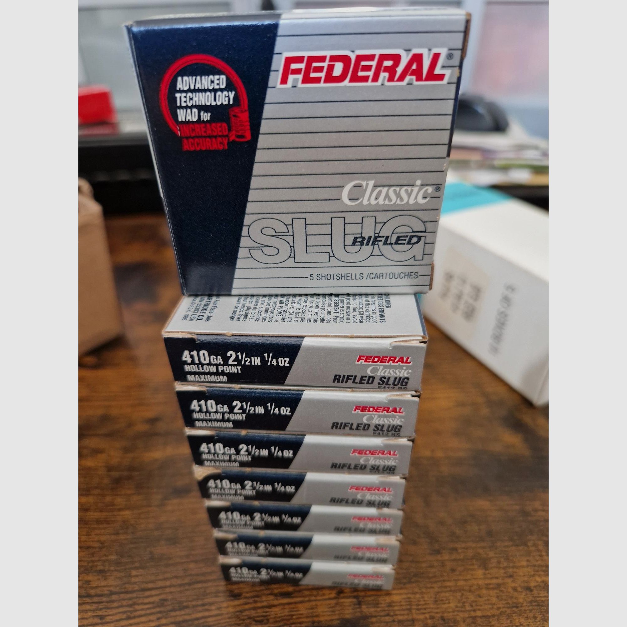 Patronen Federal 410 Ga Rifled Slug neu und OVP