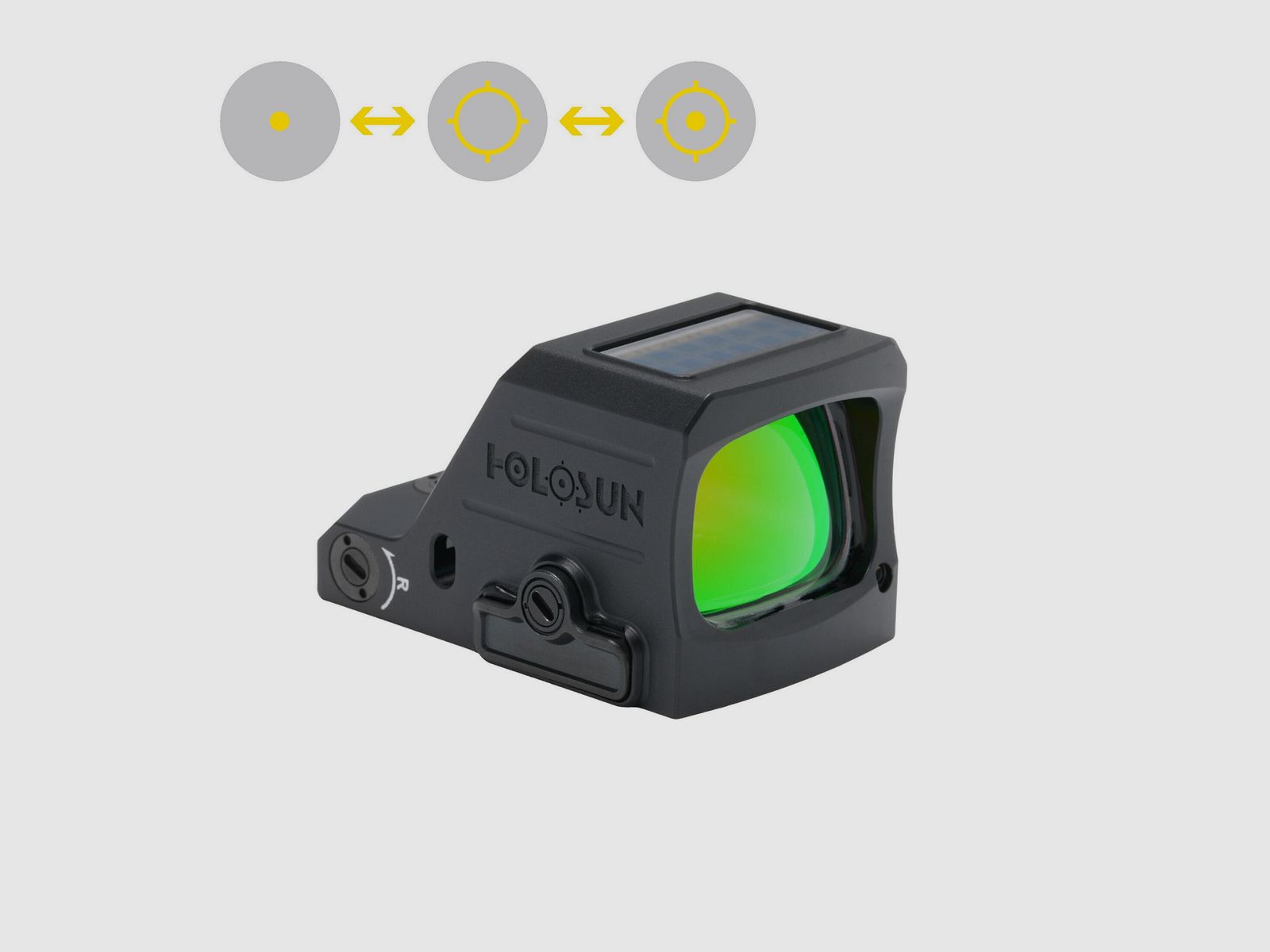 Holosun Reflexvisier HS507C-X3-GD-MRS mit goldenem Wechselabsehen: 2MOA Dot, 32MOA Circledot & 32MOA Circle, Bild 1 von 2