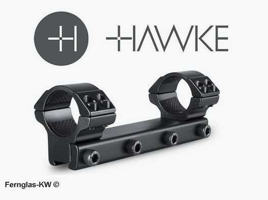 HAWKE 22104 Montage à anneau de 25,4 mm moyen pour rail de 9-11 mm support de lunette de tir