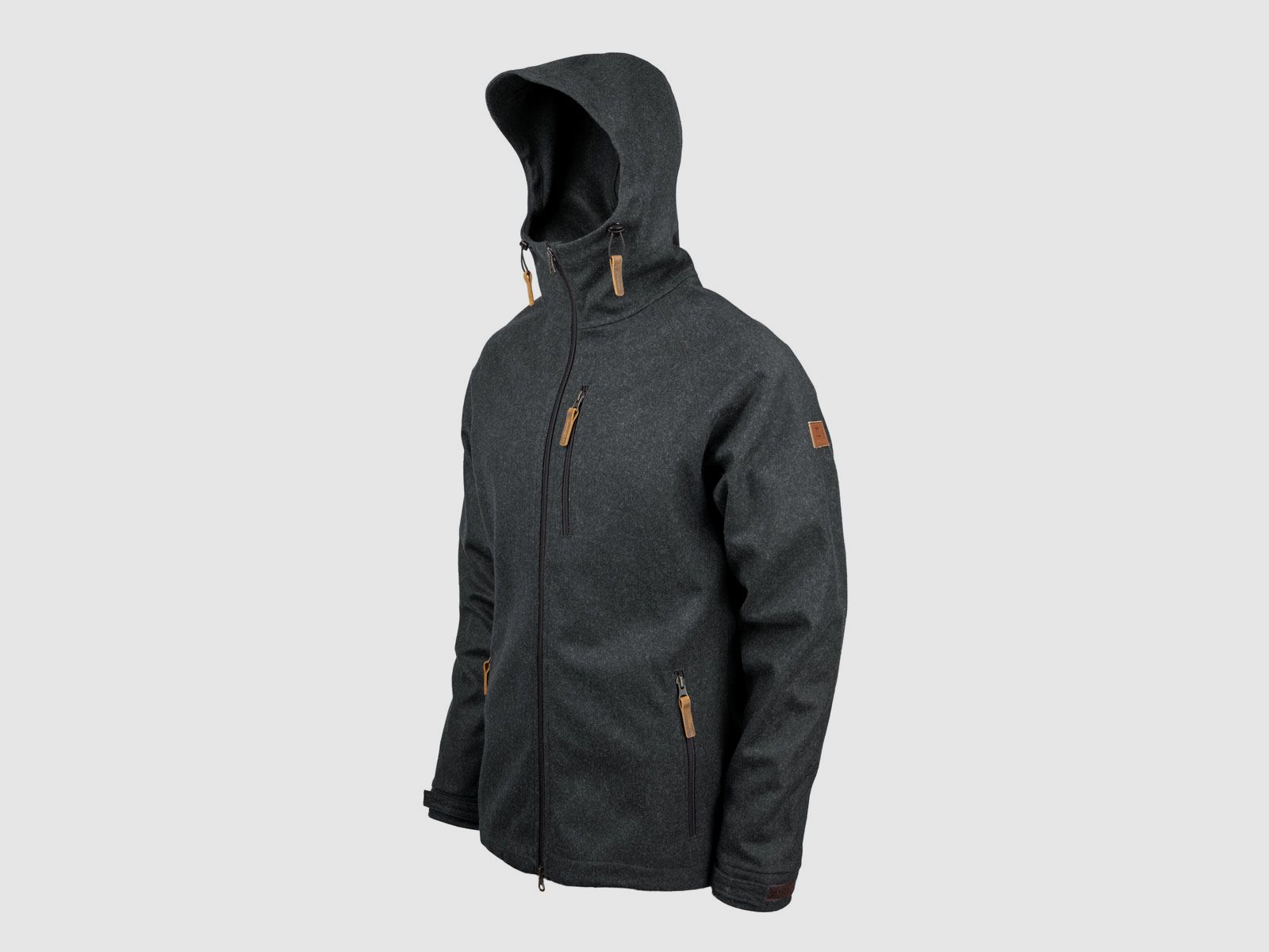 Herrenjacke "Kapuzenraudi", Graphit