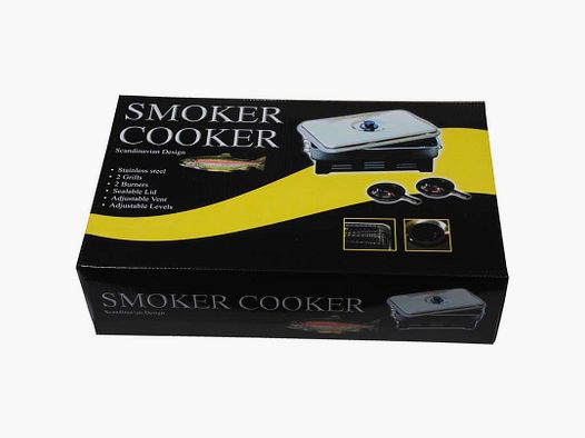 Wiggler Rök Rostfri 2 brännare 42x28 cm