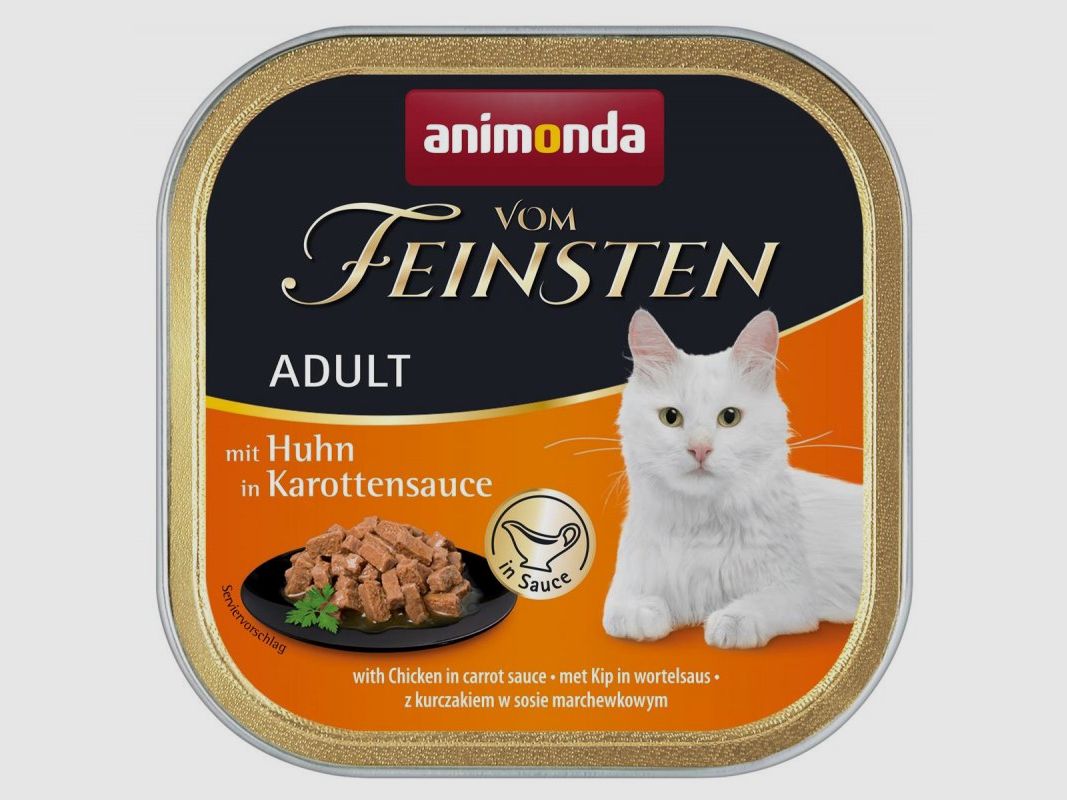 Animonda Katzen Nassfutter Vom Feinsten Adult mit Huhn in Karottensauce 100 g