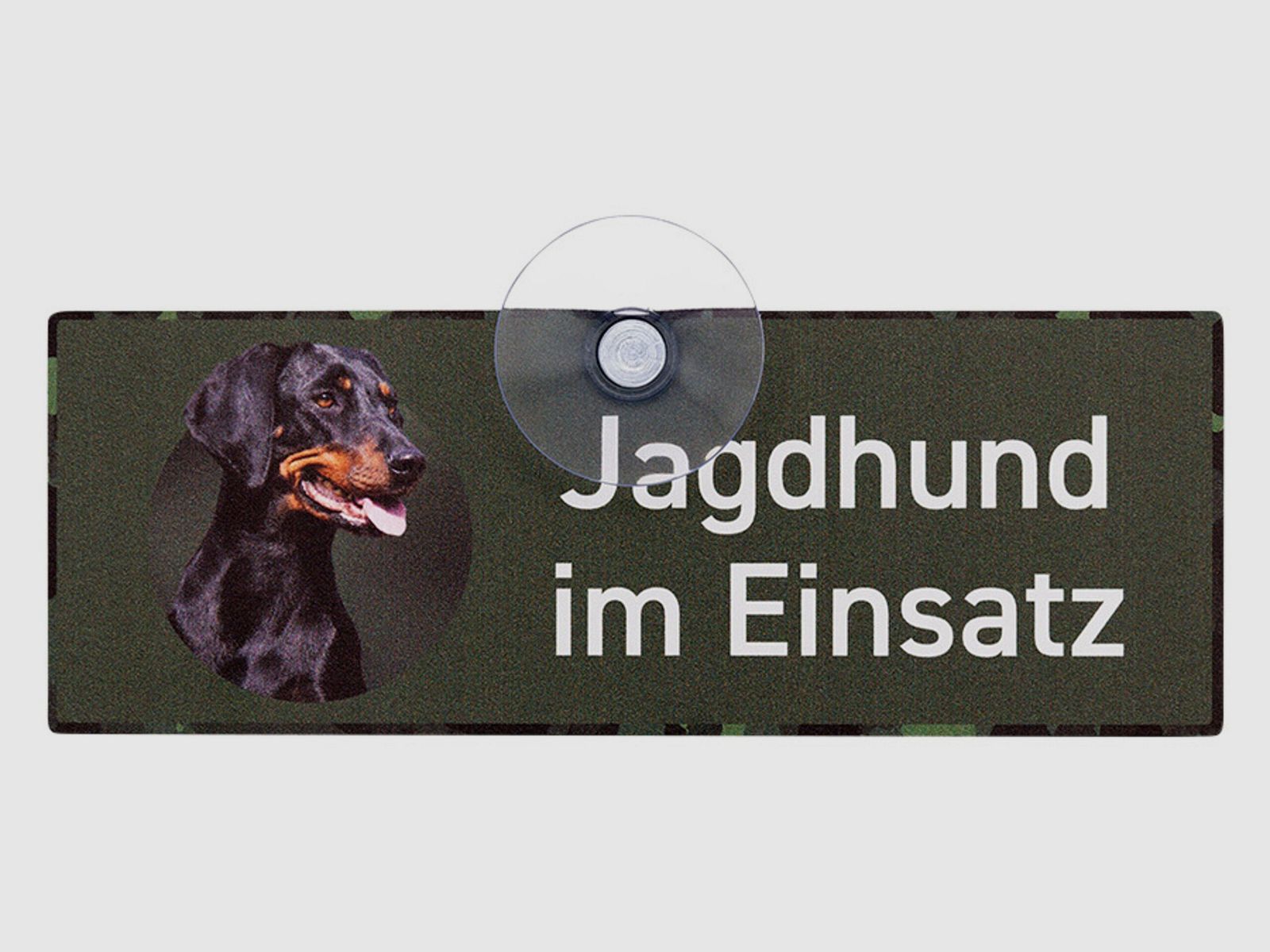 Wilde Hilde Original Autoschild Jagdhund im Einsatz