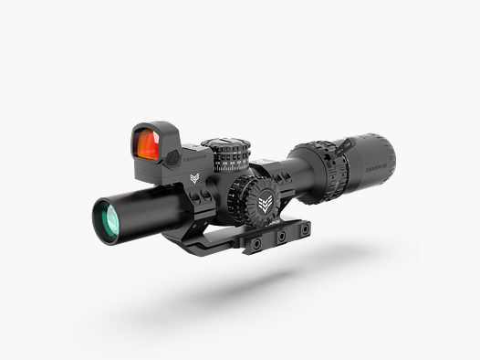 Swampfox American Warrior 250 Bundle – Arrowhead 1-10x24 LPVO Czerwony Guerrilla Punkt MIL+ Liberty II 3 MOA Czerwony + Freedom Mount Pro