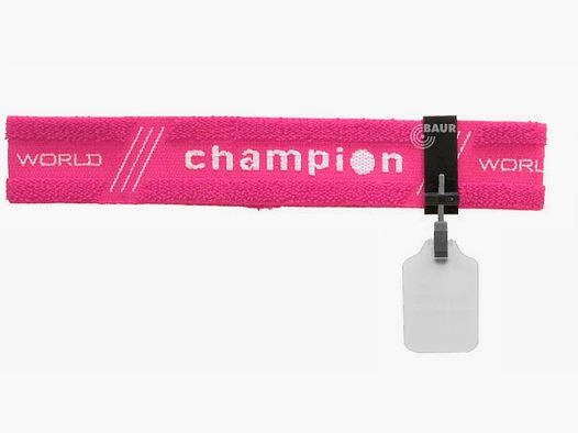 CHAMPION Hoofdband roze met afdekschijf wit (30mm)