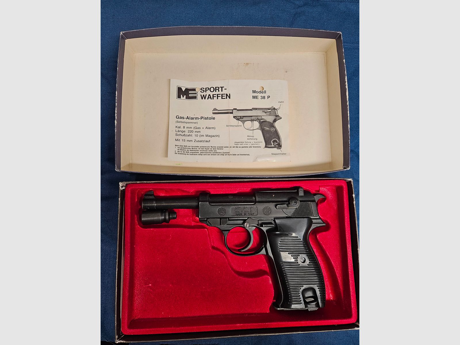 Model ME 38 P Gas-Alarmschieter 8mm