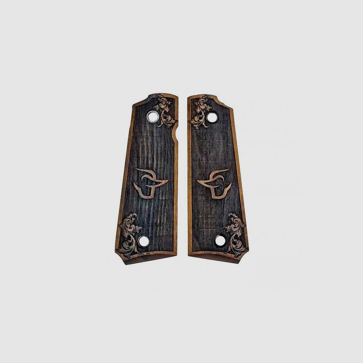 Wood Grips PT1911 Flower Logo Taurus, image 1 of 2