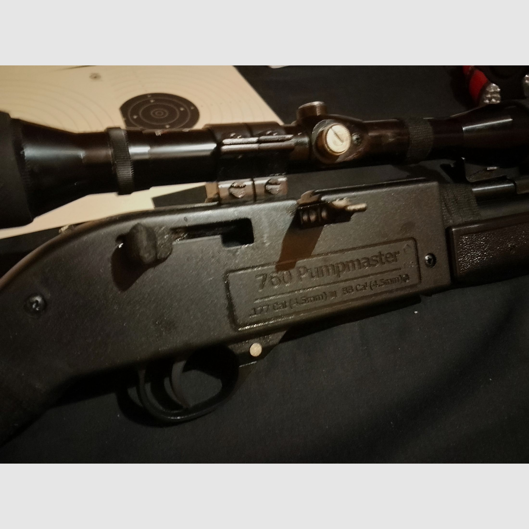Crosmann Pumpmaster 760 air rifle 4.5mm .177 diabolo or steel BBs set 2 magazines scope 4x28 Nikko + scope covers