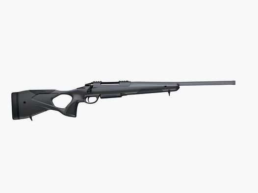 SAKO S20 HUNTER, 308 Win., tungsten Cerakote, Lauflänge 20" kanneliert, Direktabzug, 5 Schuss, schwarzer Synthetikschaft mit verstellbarer Backe, MG 5/8"-24