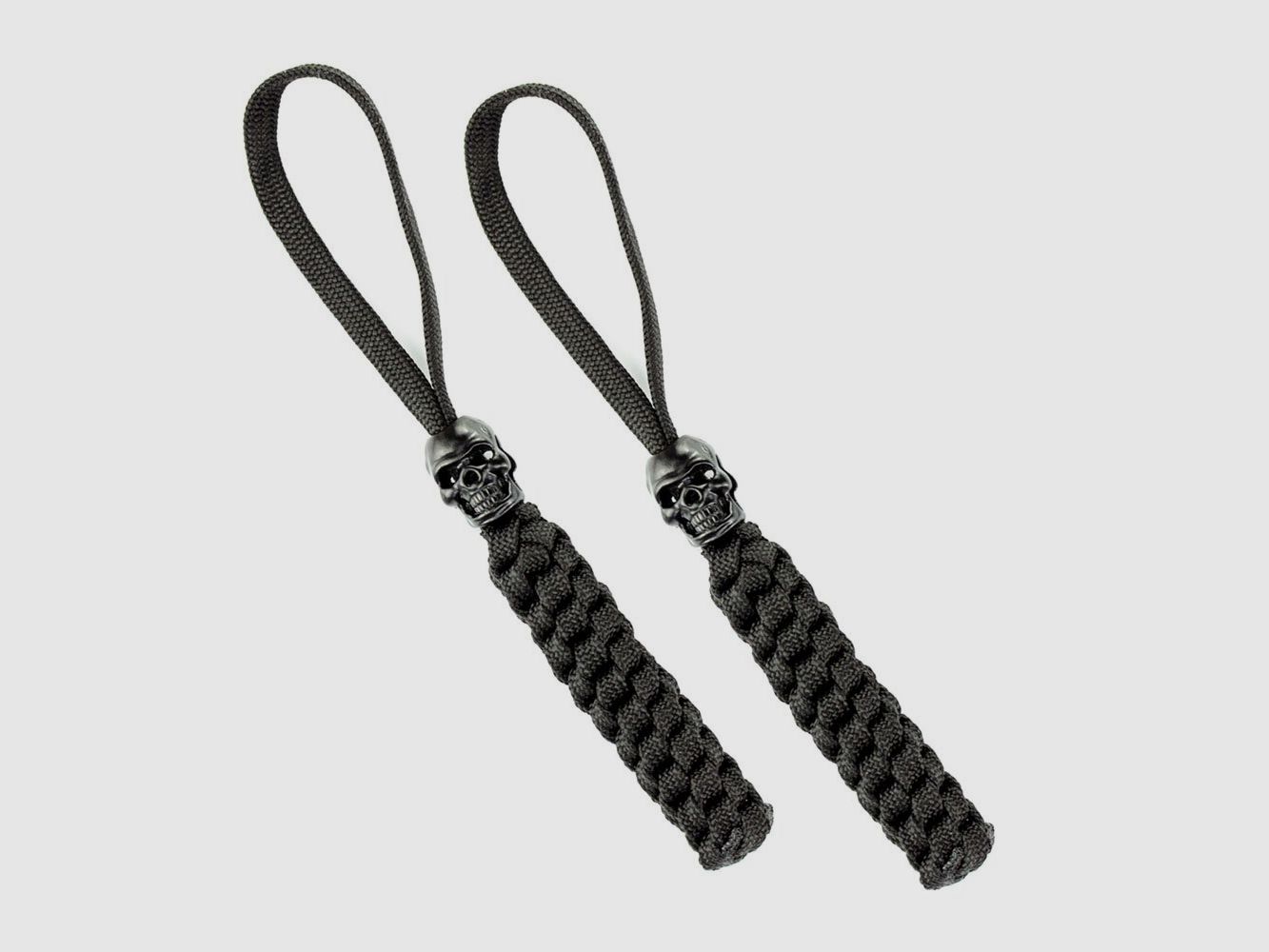 Lanyard mit Totenkopf 2er Set Schwarz