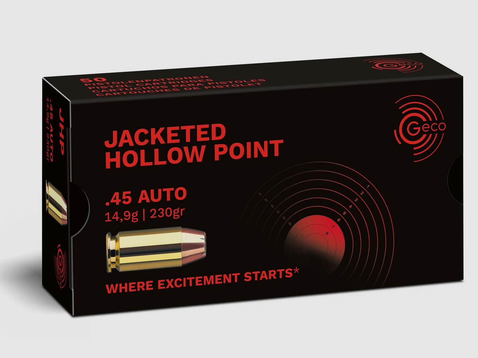 Geco hollow point 14.9g - 230gr .45Auto