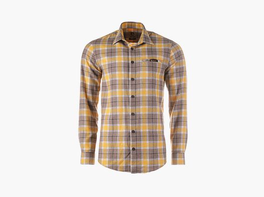 Tagart – Flanellhemd Sunny Regular mit gelb-braunem Karomuster