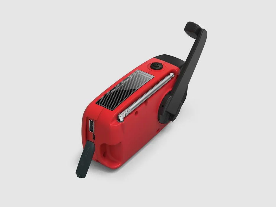 Crank radio FM/AM with power bank and solar charging