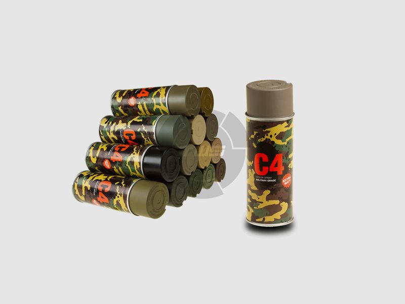 C4 Mil Grade Color Spray – Camouflage Grijs RAL 7050