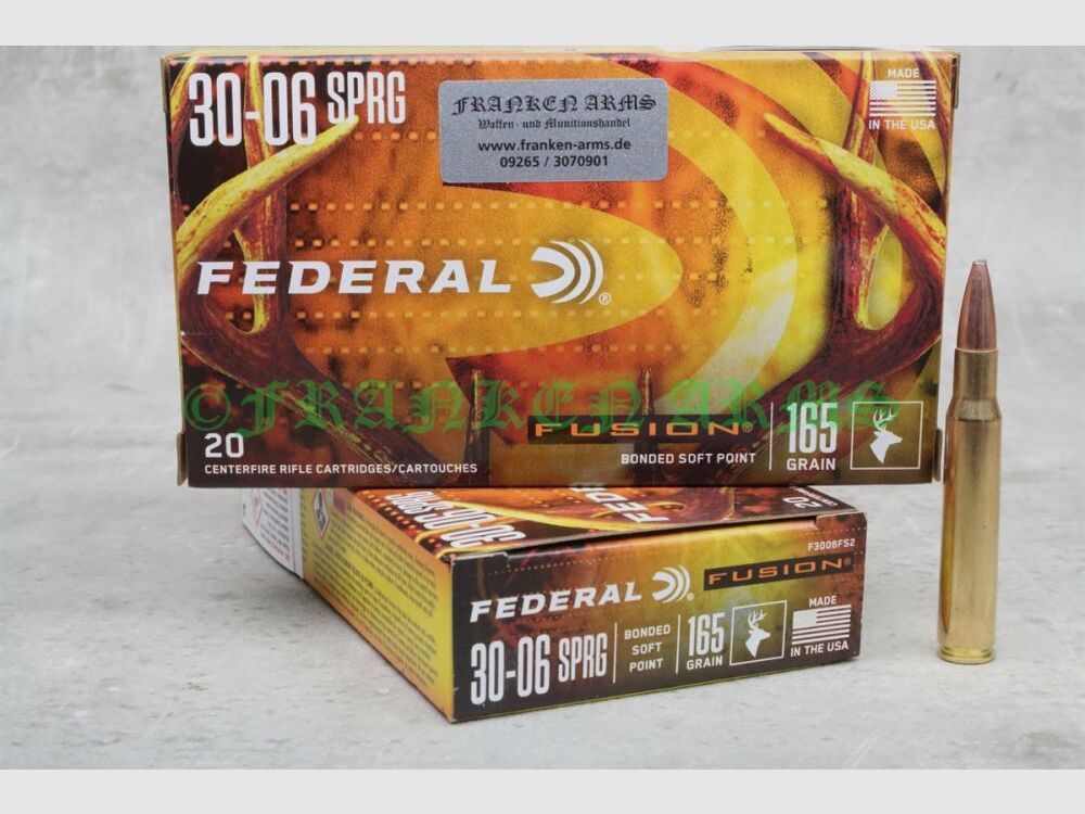 Federal Premium .30-06 Spr. Fusion 165gr. 10,7g 20 piezas precios por cantidad