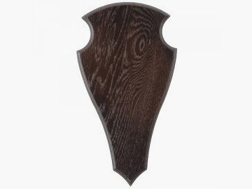 Trophäenbrett Hirsch dunkle Eiche 36 x 20 cm