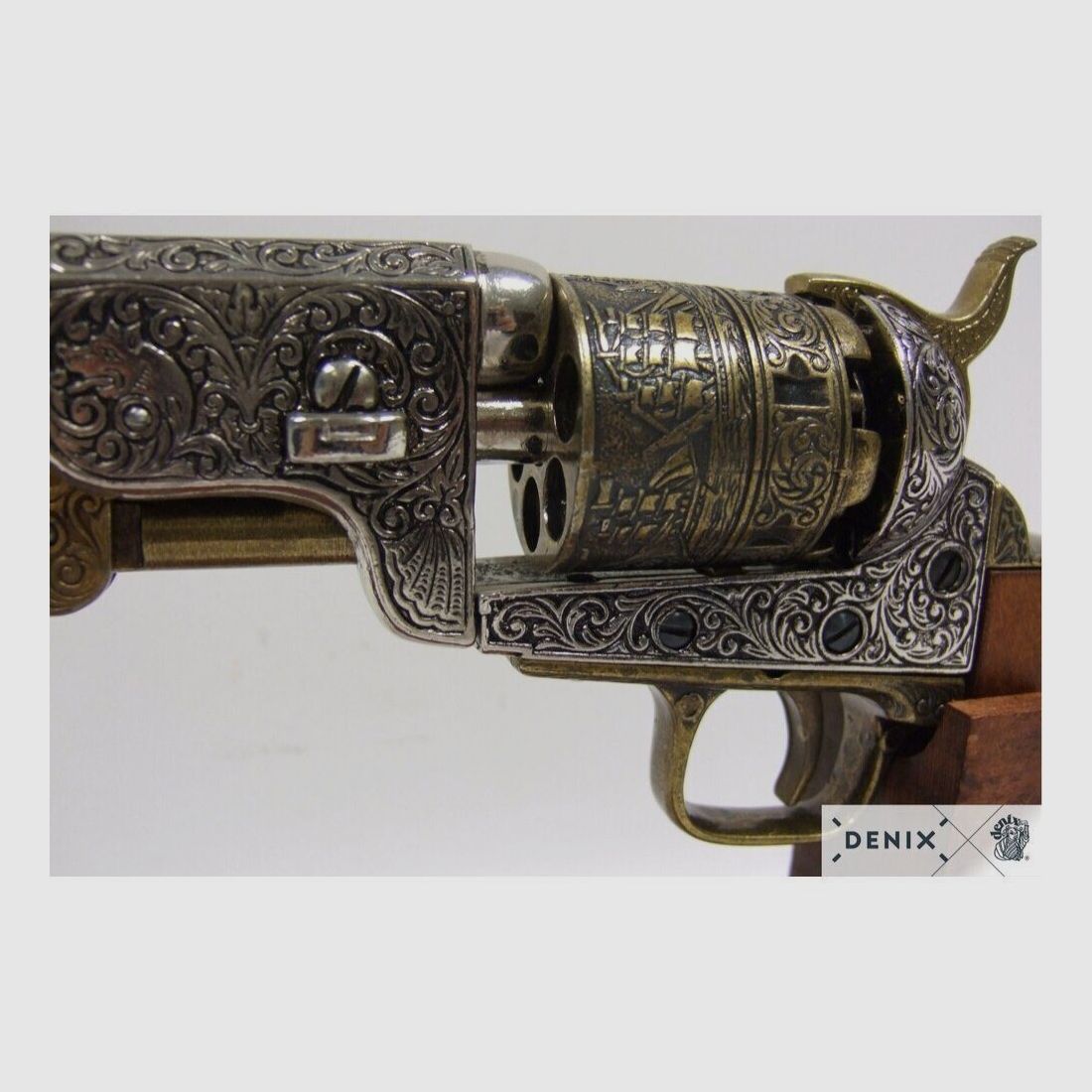 Decoratieve Denix-replica van Colt Navy 1851 revolver, afbeelding 6 van 6
