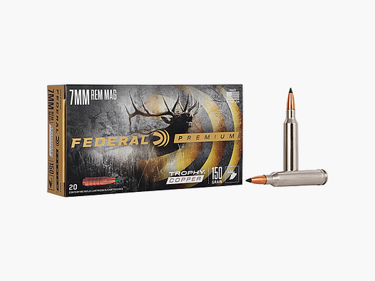 Cartouches Federal Premium Ogive Trophy Copper Calibre 7Mm Rm 150 Grains