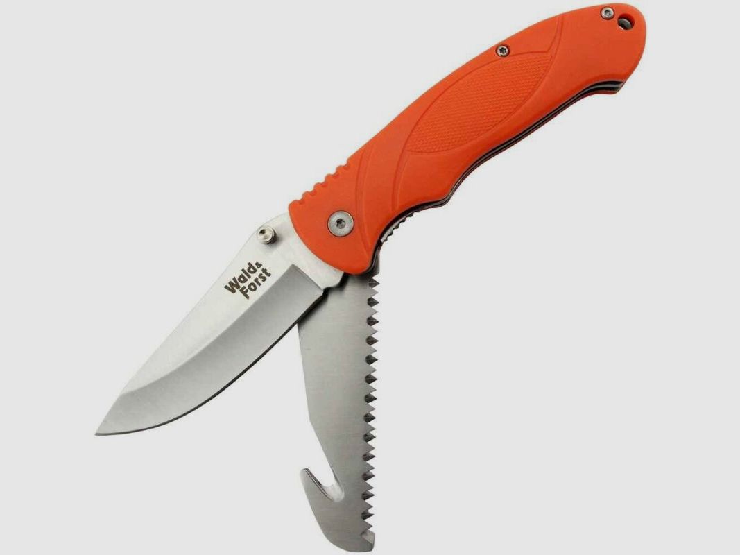 Coltello pieghevole da bosco e foresta con seghetto