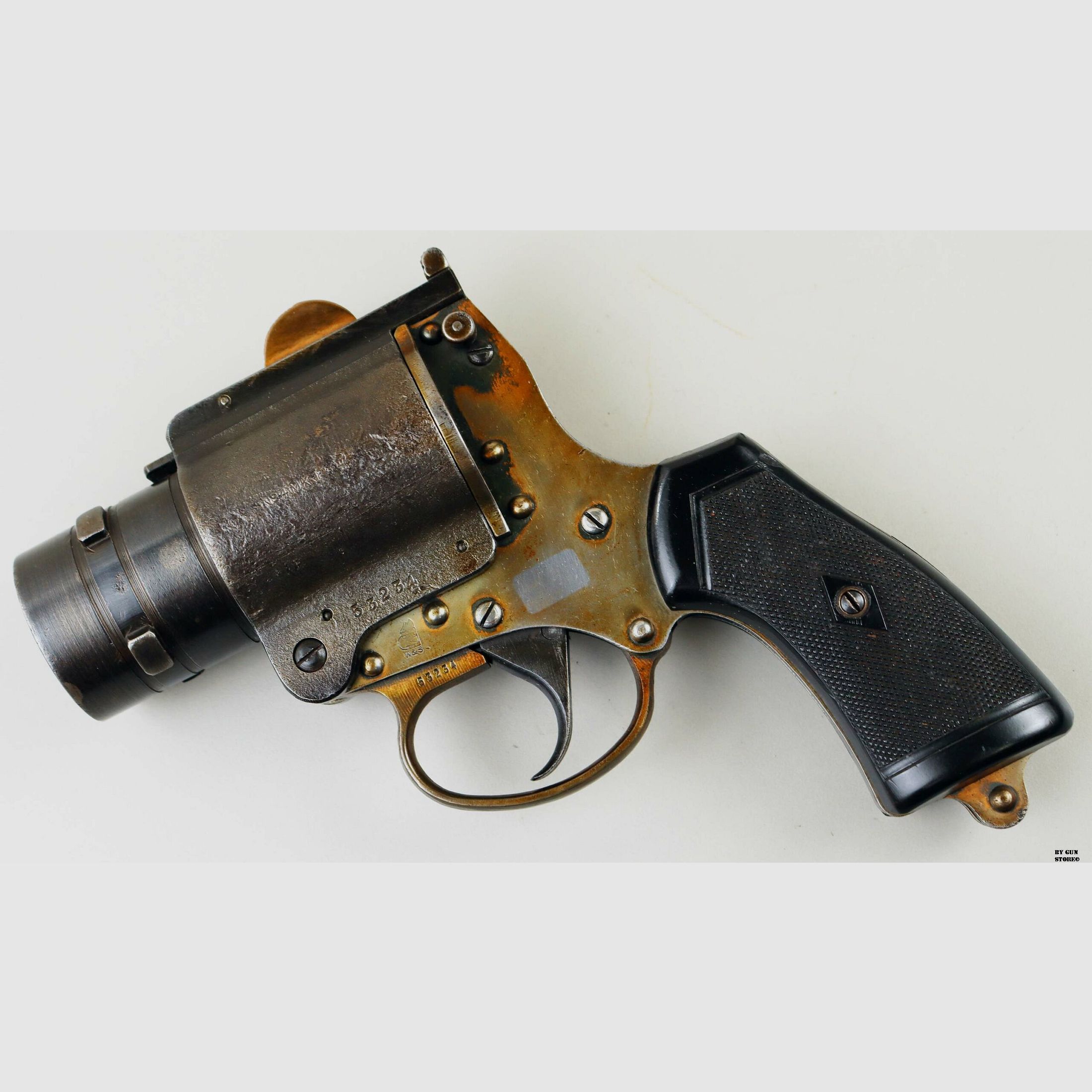 Pistola Lanzarazzi Webley & Scott mod. No. 4 MK I* nº de serie 53234, imagen 3 de 7