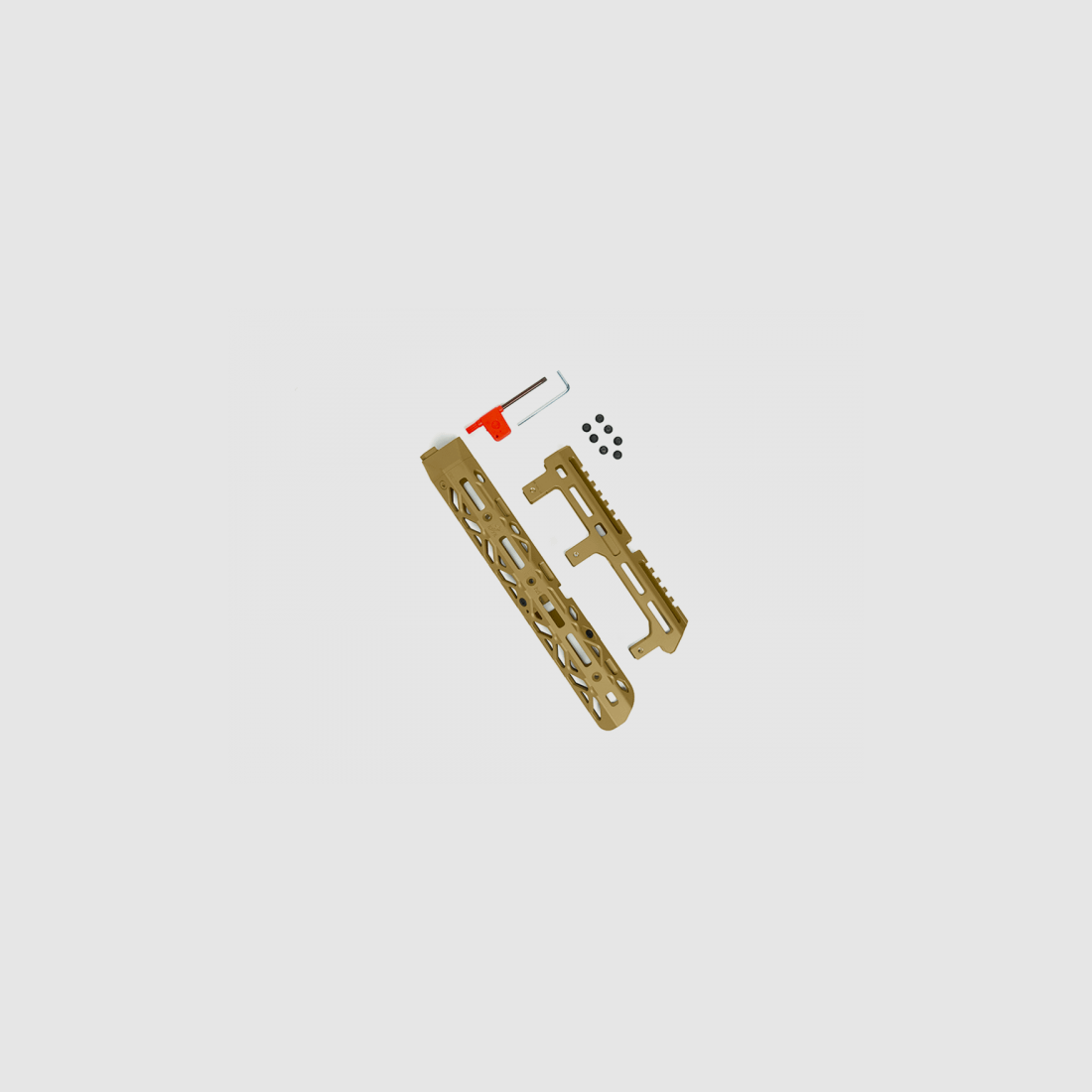 KPYK Medium AK M-LOK Handschutz mit langem Gasrohrcover CRC 1U020B Coyote Tan