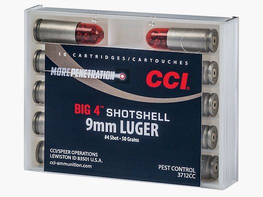 Cartucho de perdigones CCI 9mm Luger 45GR 10 cartuchos