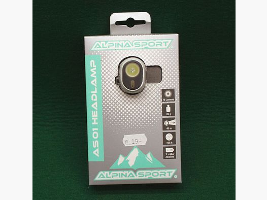 Alpina Sport AS01 Lampada frontale/Headlamp
