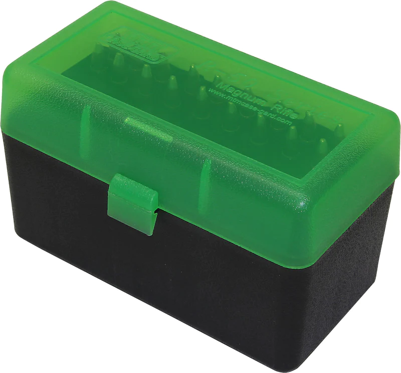 MTM Aufbewahrungsbox Kaliber Medium RS50 grün transparent mit schwarzem Boden