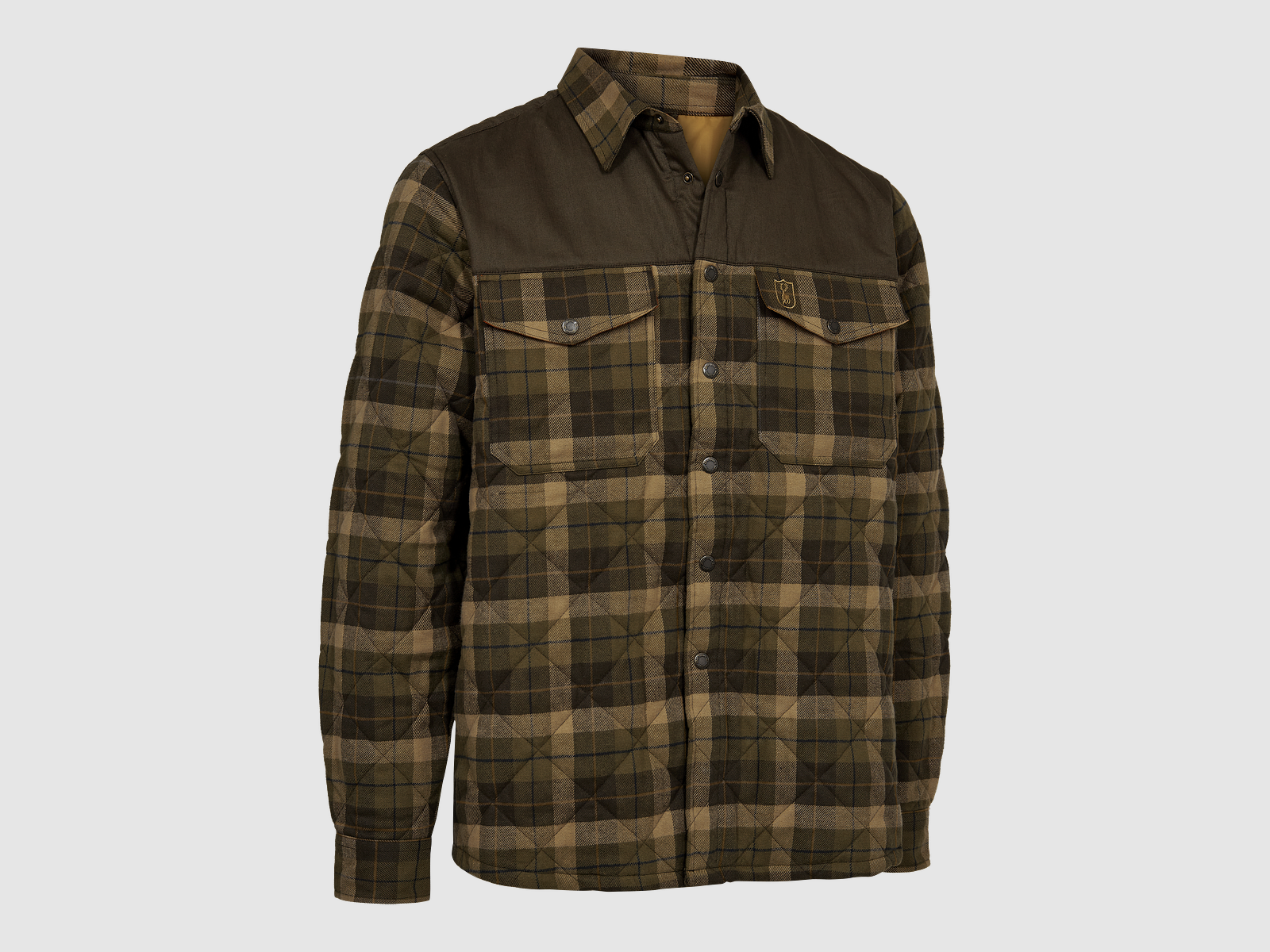 Youth Elbert Gefütterte Hemdjacke - Brown Check – Kleidergröße Kinder: 152