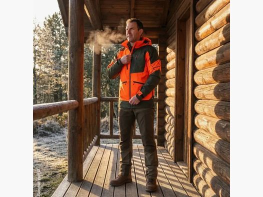 Chaqueta Chiruca Isis naranja y verde con refuerzos ARMOTEX
