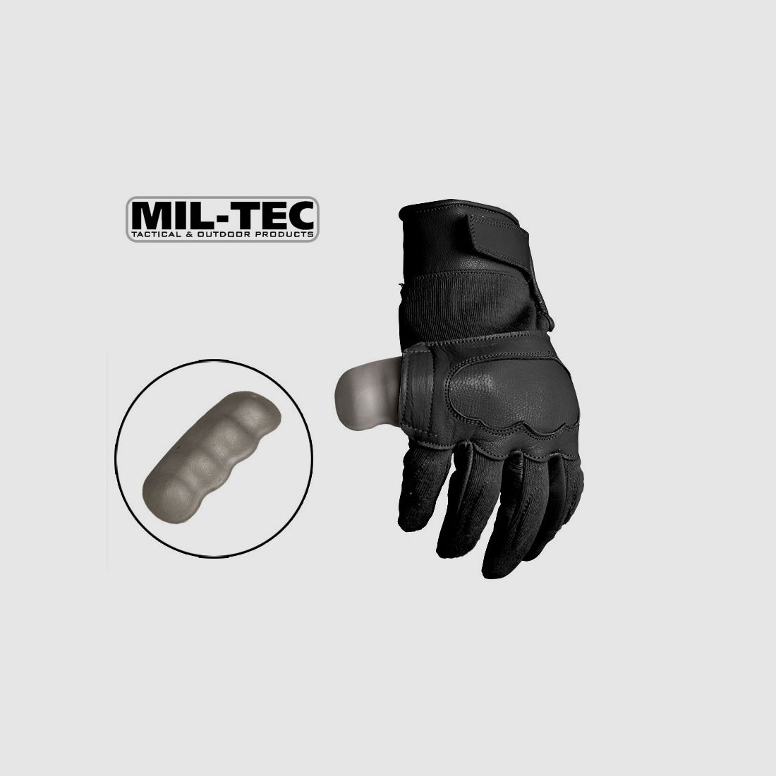 B-Ware taktische Lederhandschuhe MIL-TEC schnitthemmend KnĂ¶chelschutz Polsterung GrĂ¶Ăźe L schwarz