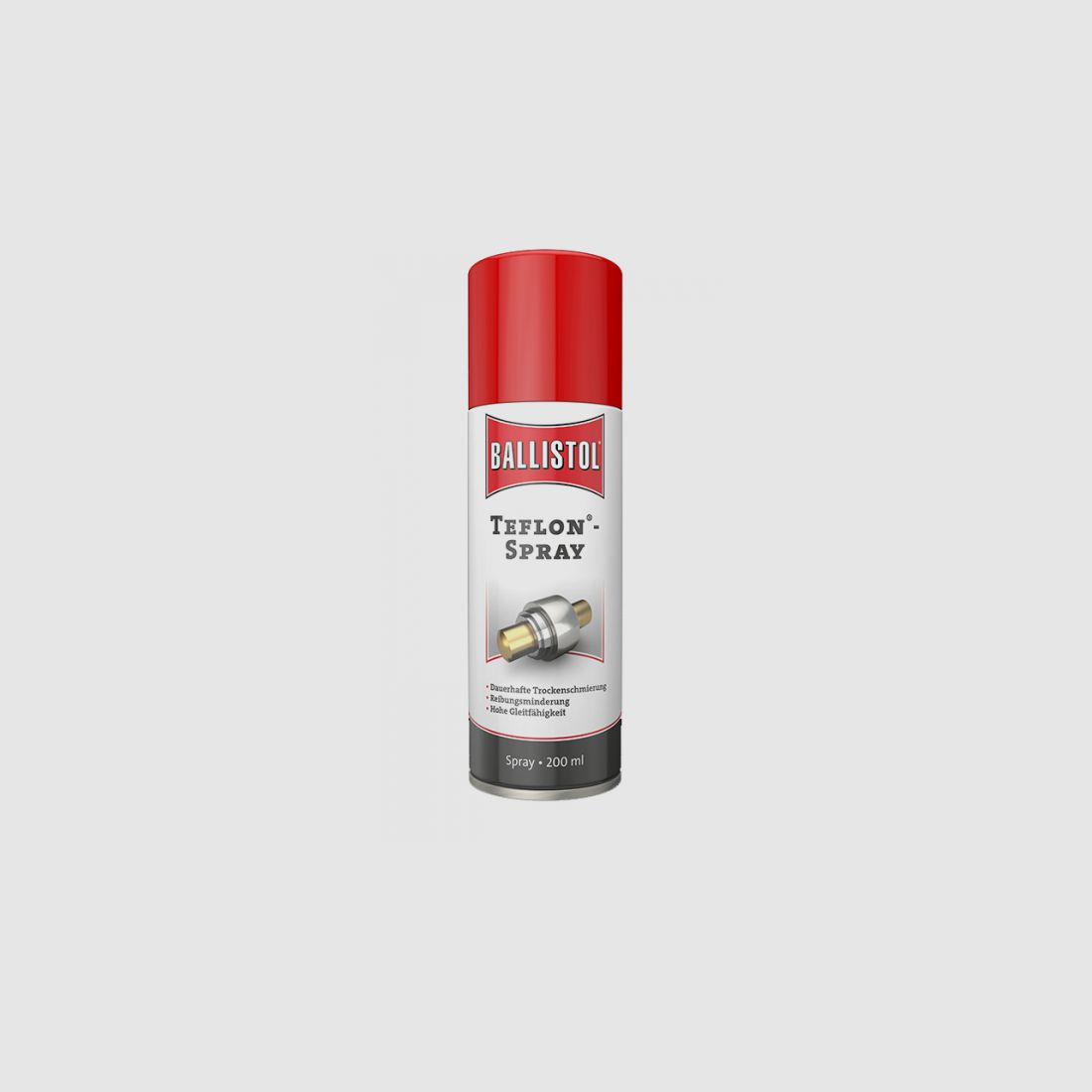 Ballistol Teflon Spray #25600 | 200ml > sauber Trockenschmierung für Lager, Rollen, Bahnen, Schienen