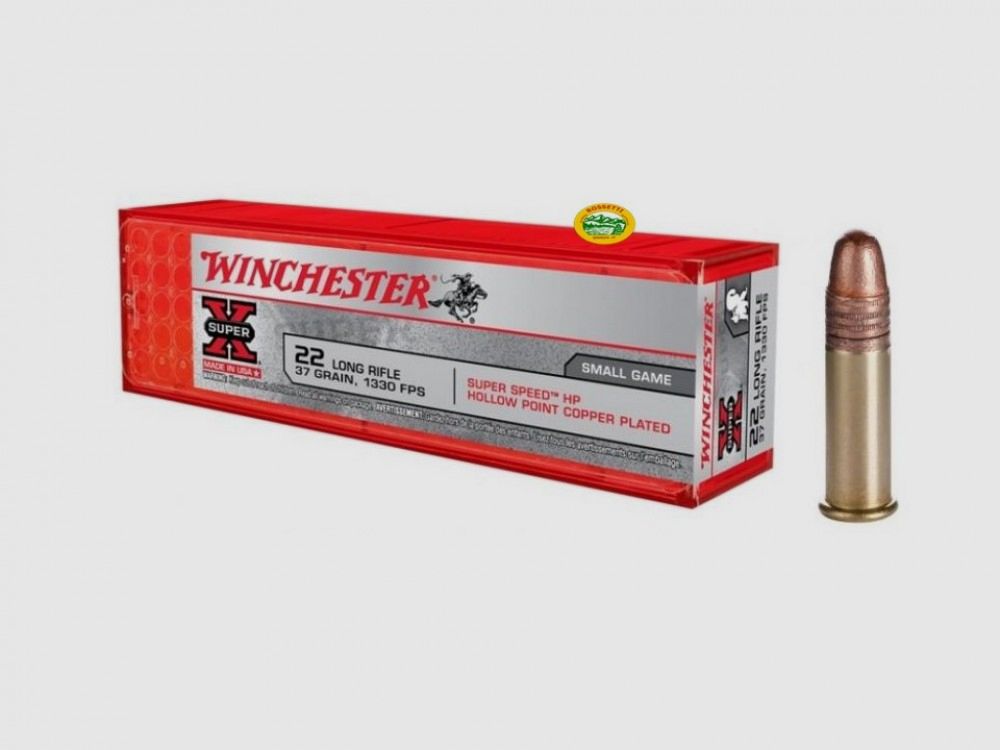 WINCHESTER Munition Super Speed HP kupferplattiert Kal. .22 lr - gn. 37 Packung 100