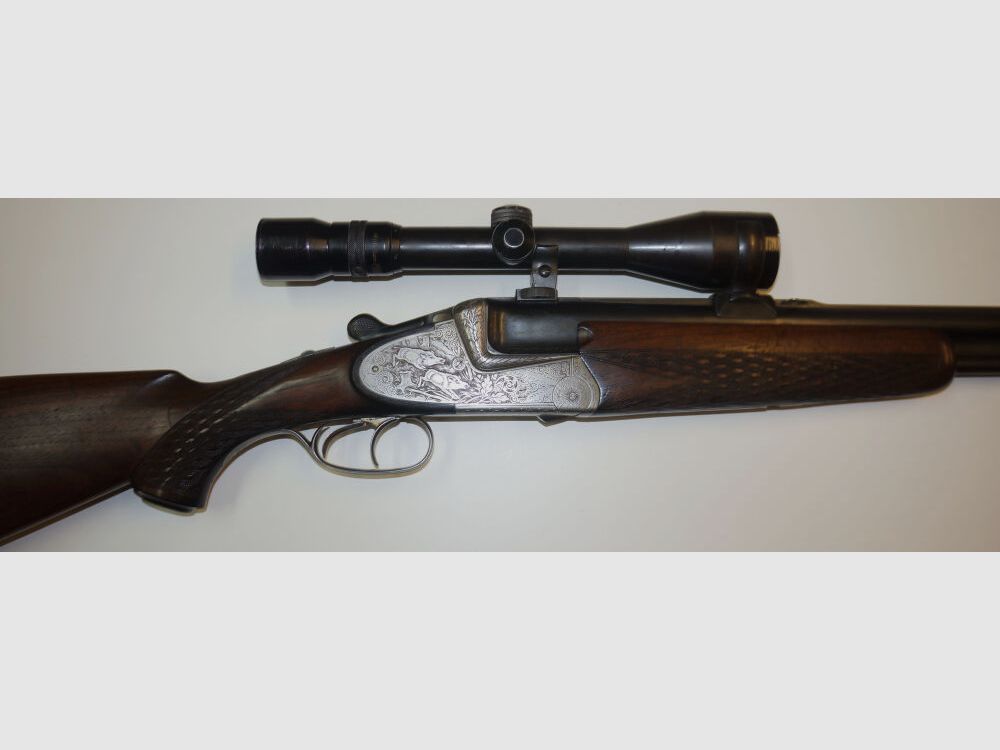 Sodia Ferlach double-barreled rifle, Sodia Ferlach DBR, caliber 12-70 / 9.3x74R, with Kahles HELIA-Super 3-9 x 32