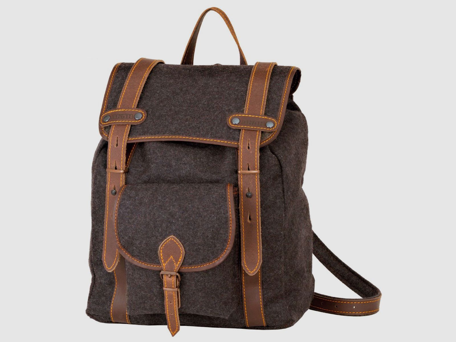 AKAH Wanderrucksack LODEN mit Büffel-Leder
