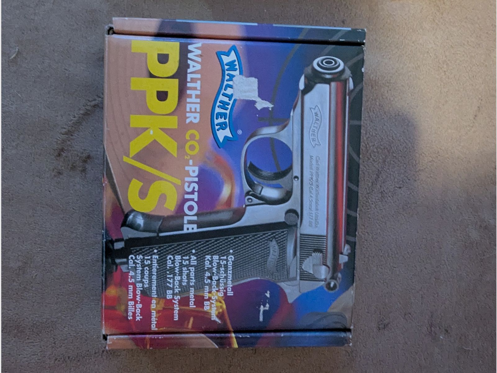 CO2 Pistole Walther ppk/S 4,5mm mit plowback mit Original Karton