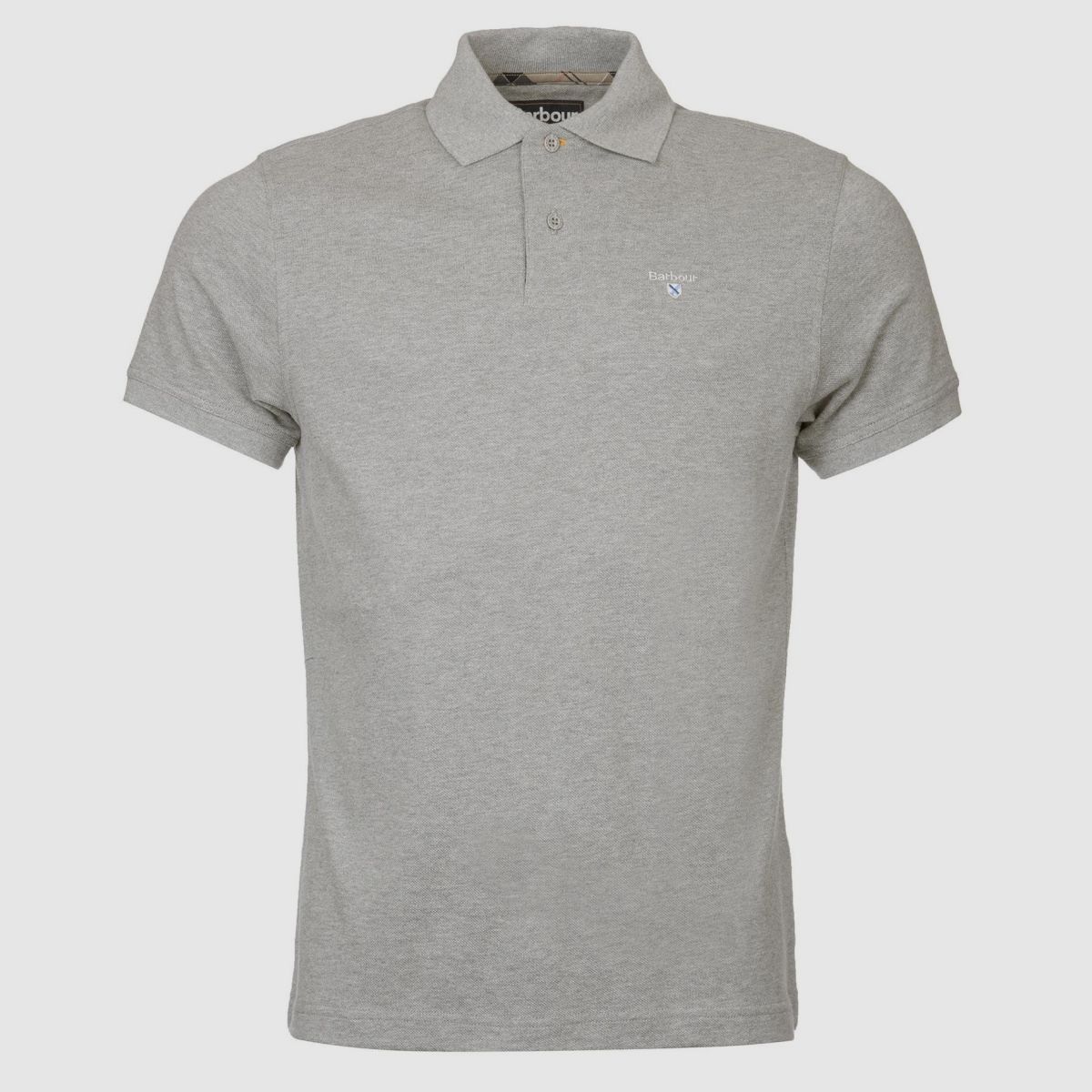 BARBOUR Poloshirt Tartan Pique Grey Marl