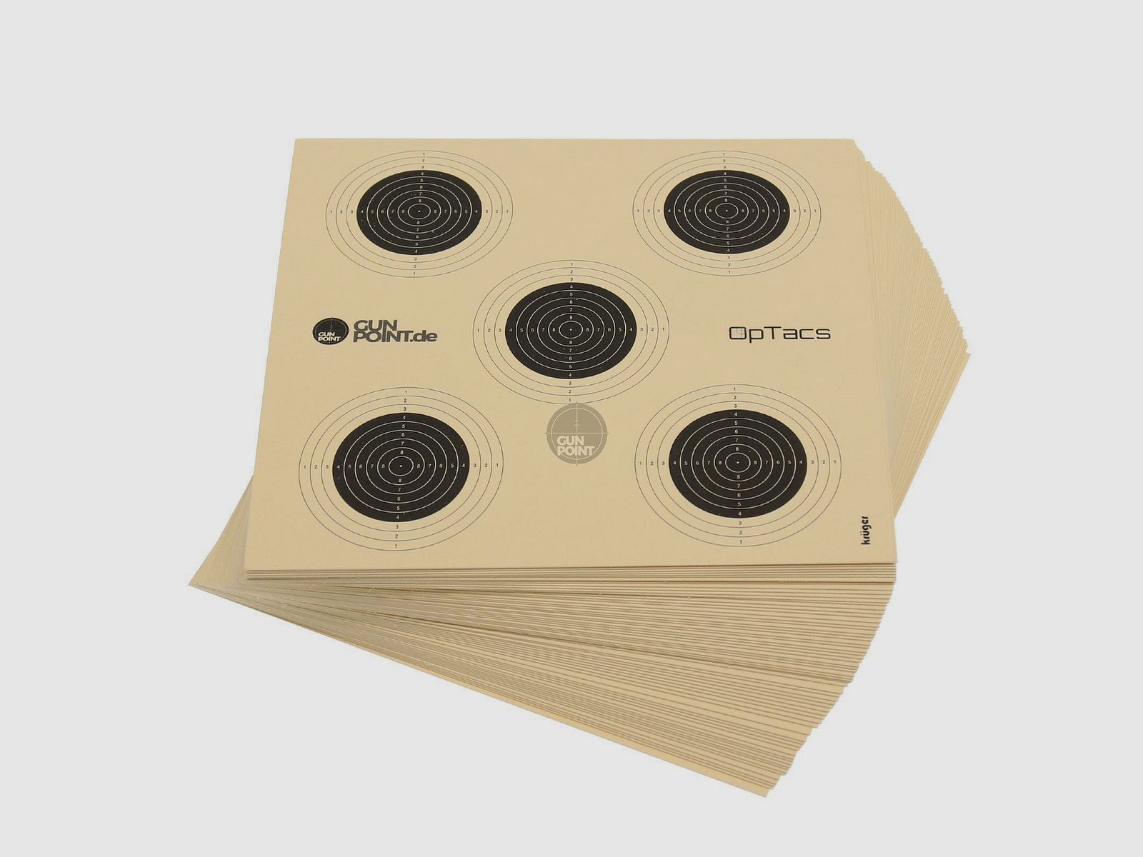 Air rifle target 14 x 14 cm with 5 mirrors - 50 pcs
