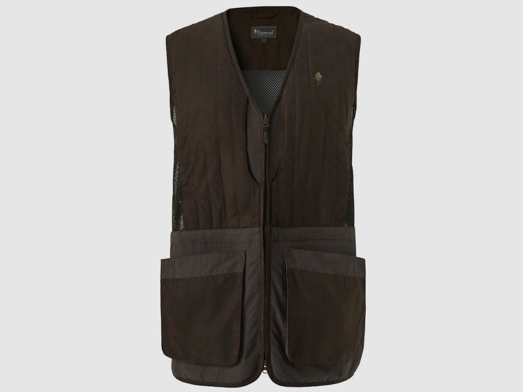 KAMIZELKA STRZELECKA MĘSKA PINEWOOD SHOOTING VEST SUEDE BROWN, zdjęcie 1 z 2