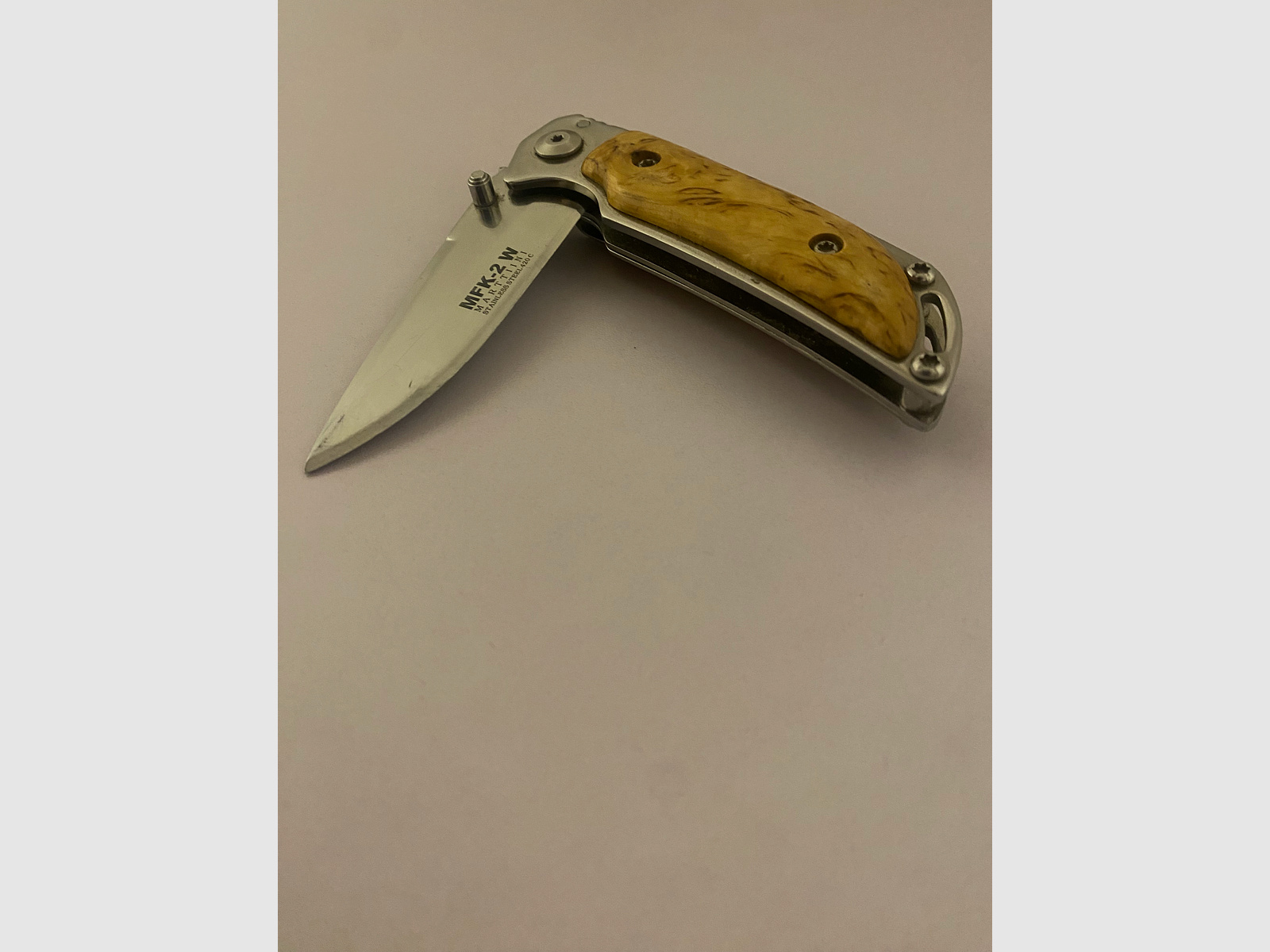 Einhandmesser Marttiini MFK-2 W Stainless Steel 420C, gebraucht 